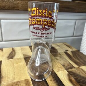 VTG DIXIE STAMPEDE BOOT PLASTIC CUP  MUG COLLECTIBLE 6" TALL
